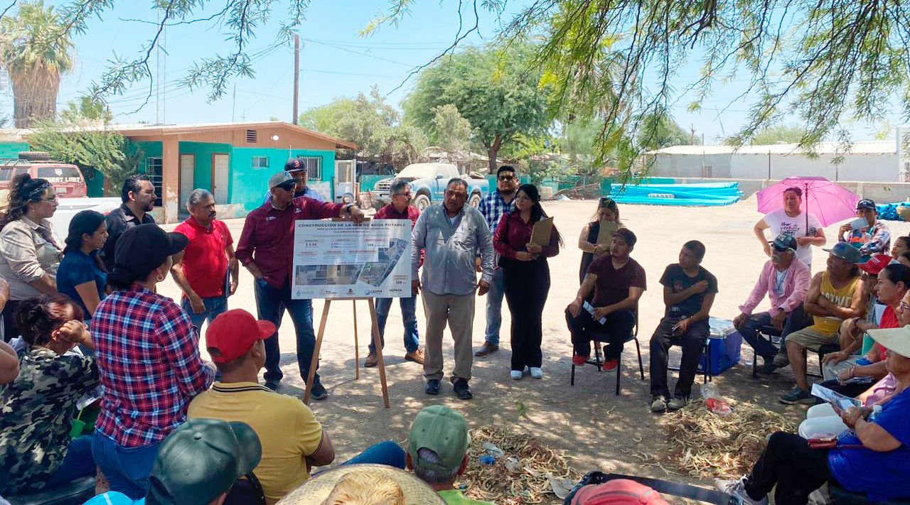 CESPM AVANZA EN LA CONSTRUCCIÓN DE RED DE AGUA POTABLE EN LA COLONIA SILVA, VALLE DE MEXICALI 