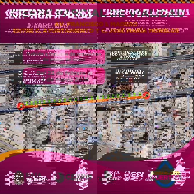 CESPM ANUNCIA CIERRES VIALES TEMPORALES POR OBRAS DE INFRAESTRUCTURA SANITARIA EN MEXICALI