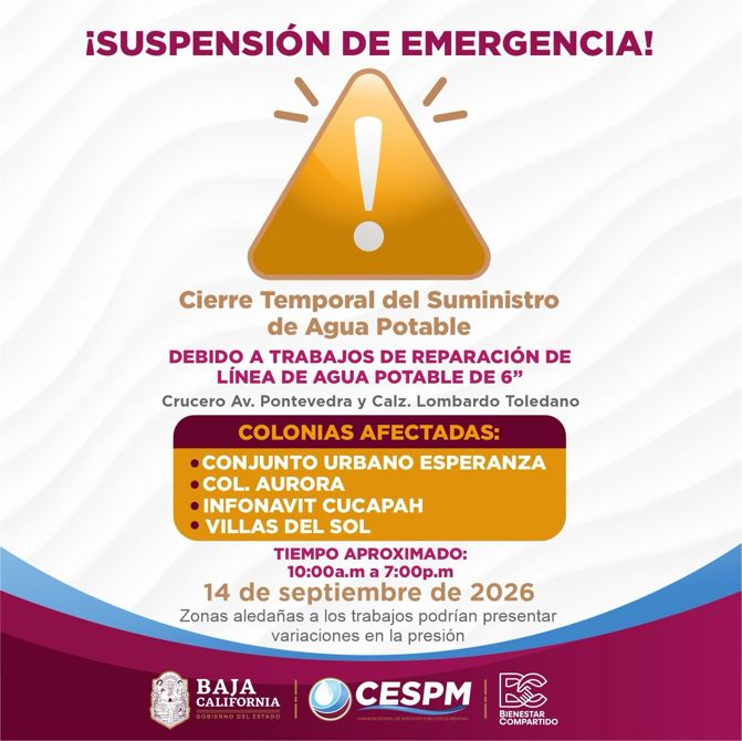 CESPM REALIZA REPARACIÓN DE EMERGENCIA EN RED DE AGUA POTABLE